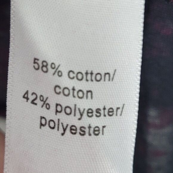 y2k red black burnout semi sheer bella elena long sleeve thin layering top L - Picture 6 of 8